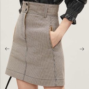 Sandro short a line houndstooth skirt